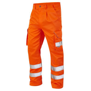 Pantalones de Trabajo Casuales Impermeables y Transpirables de Alta Visibilidad para Hombre, Ropa de Seguridad Reflectante con Cintura Elástica con Cordón y Bolsillos - Product Image 3