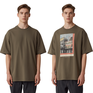 Camiseta de Hombre con Estampado Gráfico Extra Grande, Estilo Urbano, Informal, Holgada, de Manga Corta, para Verano, CAUSTIC INTERNATIONAL 320g - Product Image 2