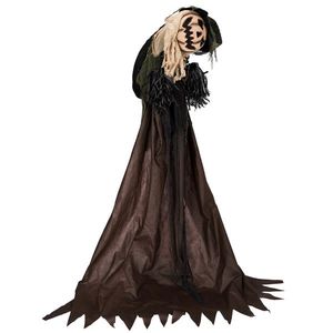 5.7ft extérieur Halloween Animatronic assistant citrouille visage taille réelle activé par le son décor de fête effrayant effrayant maison hantée accessoires pour - Product Image 4