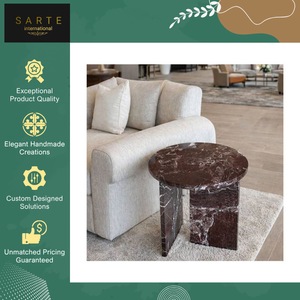 Wholesale Exporter Selling High Quality Modern Living Room Furniture Luxury Marble Base Eco-Friendly Handmade <b>Sofa</b> Side <b>Table</b> - Product Image 2