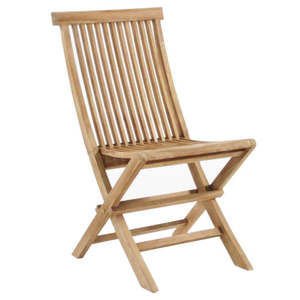 Chaise pliante en teck écologique au style moderne, idéale pour la détente en extérieur - Product Image 3
