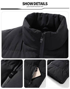 Chaleco Acolchado de Plumón para Hombre, Diseño Nuevo 2026, Casual, con Cierre Completo, Sin Mangas, para Invierno - Product Image 2