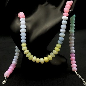 Natural Colorful Candy <b>Opal</b> Smooth Rondelle Choker <b>Necklace</b> 7MM 9MM Genuine Candy <b>Opal</b> Gemstone <b>Necklace</b> Handmade Fashion - Product Image 2