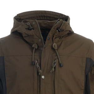 <b>Men's</b> water resistant soft shell jacket Brown hooded outdoor jacket with pockets Regular fit - Product Image 6