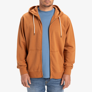 Custom Wholesale Zip-Up Streetwear Zipper <b>Fleece</b> 100% Cotton Heavyweight Autumn Hoodie for <b>Men</b>-High Quality Breathable Quick Dry - Product Image 3