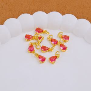 จี้ควอตซ์สีชมพูอมม่วงชุบทองส่วนประกอบเครื่องประดับทำด้วยมือสำหรับต่างหูสร้อยคอและอุปกรณ์ DIY - Product Image 4