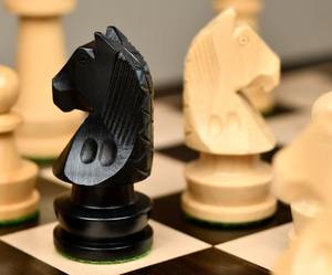 Jeu d'échecs Staunton pour tournoi, hauteur du roi 3,75 pouces, en bois d'ébène et de buis, au meilleur prix - Product Image 4