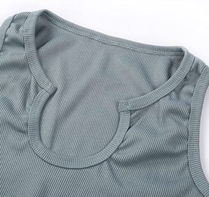 Conjunto Deportivo de 2 Piezas para Mujer, Sexy, Acanalado, Shorts de Yoga, Informal, Otoño, 100% Algodón, Secado Rápido, Ligero, con Bolsillos Laterales - Product Image 5