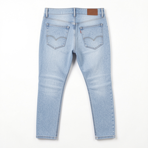 Men's Light Blue Slim Fit <b>Stretch</b> <b>Denim</b> Jeans Skinny Leg Casual Everyday Pants OEM Wholesale Custom Logo Bulk Order Mid Vintage - Product Image 5