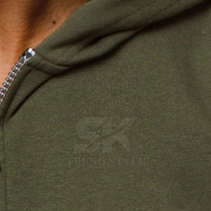 Hoodie sans manches surdimensionné personnalisé avec logo OEM, en coton léger, uni - Product Image 5