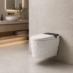 Inodoro Inteligente de Cerámica Wismart 102 con Drenaje en Forma de S, Montaje en el Suelo, Funcionamiento Automático, Luz Nocturna, Garantía de 5 Años, para Hoteles y Hospitales - Product Image 4