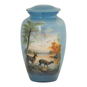 Urne funéraire artisanale en métal pour cendres humaines - Cendres de cérémonie Ocean Beach Sunset Dolphin pour adultes - Product Image 5