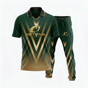 Custom Heat-Transfer Printing Breathable Cricket Uniform Front 2026 Latest Design 100% Polyester Moisture-Wicking Unisex - Product Image 5
