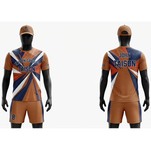 240 GSM Moisture-Wicking Breathable Anti-Bacterial Polyester Men's <b>Volleyball</b> Uniform Custom Logo Short Sleeves Solid Pattern UV - Product Image 1