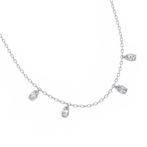 Colgante y Cadena con Diamante Ovalado Cultivado en Laboratorio IGI D-E-F VVS-VS en Oro, Oro Rosa, Oro Blanco y Plata de Ley - Product Image 2