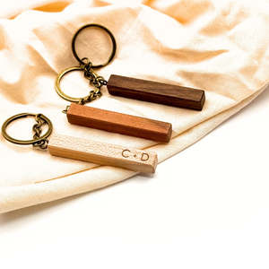 Premium Handmade Wooden Rectangle Keychain <b>Custom</b> Engraved Natural Wood <b>Key</b> Holder Personalized Gift for Men Women Corporate - Product Image 5