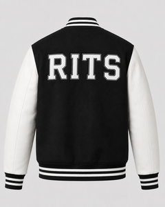 Rits Enterprises New Street Fashion Winter Coated <b>Long</b> Front Thin <b>Leather</b> Sleeve Brown Black Men Varsity <b>Jackets</b> Custom Private - Product Image 5