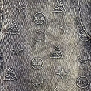 Shorts en jean délavé sur mesure de haute qualité pour hommes, 100 % coton, motif uni, cordon de serrage, écologique, non tissé - Product Image 4