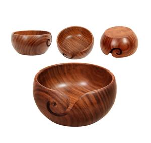 Cuenco de madera de acacia para hilo con orificios, hecho a mano, diseño de moda, ecológico, duradero, elegante, color personalizado, MOQ bajo - Product Image 4