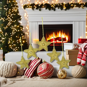 Décorations d'arbre de Noël à la main artistiques uniques de haute qualité boules de perles brodées festives pour la lueur de vacances - Product Image 1
