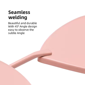 Miroir de maquillage en forme de cœur réutilisable et amovible au design adorable avec poignée en acier inoxydable pour extensions de cils - Product Image 6