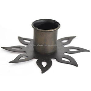 Portavelas votivo de hierro con revestimiento de polvo negro acabado para iluminar la decoración del hogar y otros tarros de portavelas - Product Image 4