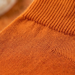 Wholesale <b>Men's</b> Crew <b>Socks</b> Solid Orange Knitted Custom Breathable Daily Wear Autumn Season - Product Image 6