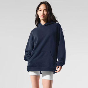 Sudaderas con Capucha Extra Grandes de Algodón Grueso Estilo Coreano para Mujer, Sudadera Holgada con Estampado de Logotipo Personalizado - Product Image 1