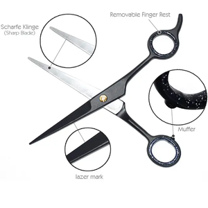 Ciseaux de coiffure professionnels en acier japonais 440C de 6 pouces, ciseaux de barbier, ciseaux de salon ANAAIF - Product Image 3