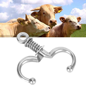 Bull Nose Ring 4.7x2.8 Inch <b>Spring</b> Cow Nose Clamp <b>Clip</b> Stainless Steel Traction Cow Nose Ring for Farm Animals Equipment Access - Product Image 6