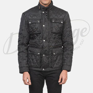 Chaqueta acolchada de hombre Premium Black Diamond con múltiples bolsillos, corte ajustado, acolchada, clásica, informal, con cremallera, para invierno. - Product Image 3