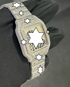 Reloj de Lujo con Moissanita VVS, Acero Inoxidable, 41 mm, Movimiento Automático Japonés, Edición Limitada, Bisel con Diamantes Rosa Rubí, Esfera Cuadrada - Product Image 2