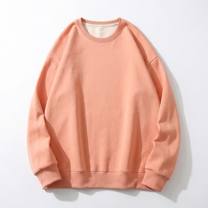 เสื้อสเวตเชิ้ตผ้าฝ้ายเฟรนช์เทอร์รี่คุณภาพสูง ทรงโอเวอร์ไซส์ ยูนิเซ็กส์ สีพื้นเรียบ คอกลม ไหล่ตก - Product Image 6
