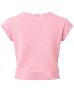 Suéter de Punto sin Mangas para Mujer, Color Rosa Bebé, Personalizado, Suave y Ligero, Cuello Redondo, Informal, Chaleco de Verano, Elegante y Moderno - Product Image 5