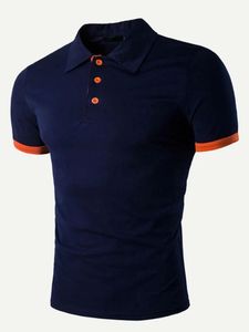 Polo en coton à manches courtes pour homme, coupe classique, logo personnalisé OEM, taille et logo sur mesure. - Product Image 3
