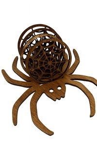 Modern Spider And Web Design Coaster <b>Stand</b> With Coaster Set Suitable For Spooky Table Decor And <b>Drink</b> Protection From India - Product Image 3