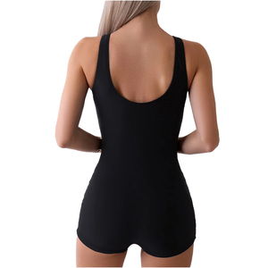 Maillot de bain une pièce grande taille pour femme avec short intégré, patchwork, pour le surf et la natation, personnalisable, vente en gros OEM - Product Image 3