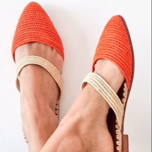 Mules en raphia faites à la main : Sandales d'été marocaines - Product Image 1