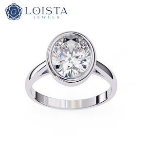 Anillo de diamante solitario ovalado cultivado en laboratorio para diamante creado en laboratorio con certificado IGI en anillo de oro para mujer, joyería de lujo. - Product Image 2