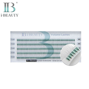 IB Eyelash <b>Extension</b> - Pre-made Fan FINE VOLUME <b>LASHES</b> Horizontal 3D <b>Lash</b> A Type Narrow Version Individual <b>Lash</b> korea ibeauty - Product Image 1
