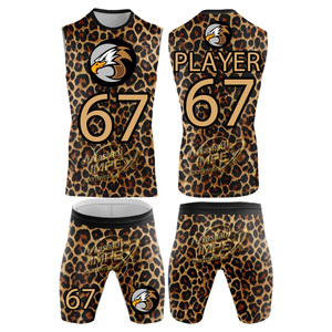 Custom Sublimated Breathable Team Player Name 7v7 Flag Football Men's Custom Full Sublimation 7On7 Field American Football Gear - Product Image 4