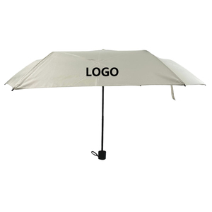 Parapluie de voyage moderne à trois plis en fibre de verre à ouverture manuelle, 6 baleines, pour le soleil et la pluie - Product Image 1