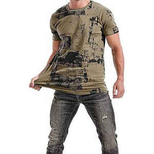 เสื้อยืดลำลองผู้ชาย คอกลม ยืดได้ ทรงเข้ารูป - Product Image 3