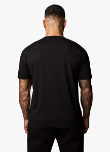 Camiseta Negra Lisa para Hombre, 100% Algodón, Cuello Redondo, Corte Regular, Informal, Básica de Verano, Etiqueta Privada Personalizada, Secado Rápido - Product Image 2