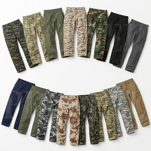 Pantalon camouflage taille haute confortable en mélange de coton grande taille, avec logo personnalisé, pour le travail, respirant et utilitaire - Product Image 1