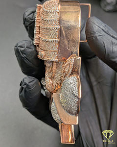 Colgante de Diamantes de Lujo con Incrustaciones Completas, Corte Baguette, Engaste Pavé, Pieza de Joyería Hip Hop Personalizada para Hombres, Estilo Streetwear - Product Image 4