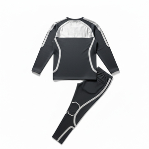 Conjunto deportivo de compresión para hombre de 2 piezas, ropa térmica para gimnasio, traje de entrenamiento atlético para correr y trotar - Product Image 2