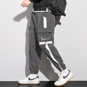 Plus Size Men's Summer Casual Cargo Pants Windproof Breathable Canvas Drawstring Closure Pockets Eco-Friendly - Product Image 4