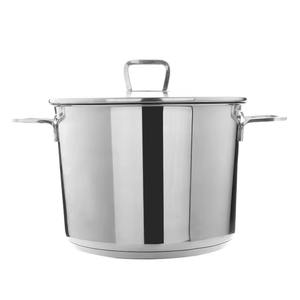 Cacerola de acero inoxidable de diseño clásico con tapa de vidrio, juego de 2 piezas, mejora la presentación de la mesa de comedor. - Product Image 4