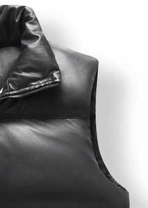Men's Black PU <b>Leather</b> <b>Vest</b> Stand Collar Zipper Closure Windproof Winter Casual Outer Wear Zipro Industries Customized 2026 Best - Product Image 4